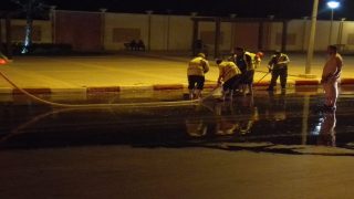 عملية تنظيف وغسل شارع محمد السادس( اليوم الثاني)