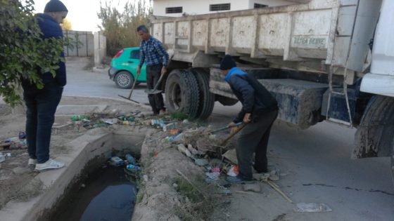 بالصور: تنظيف حي النكد