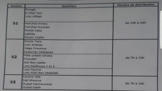 هام: توقيت توزيع الماء على الأحياء السكنية بجرسيف