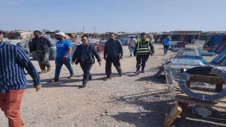 عمليات تنظيم وتنظيف داخل السوق الاسبوعي