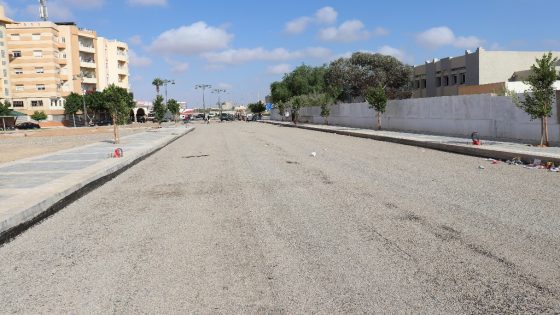 بالصور : تقدم أشغال تهيئة محيط إعدادية إبن رشد